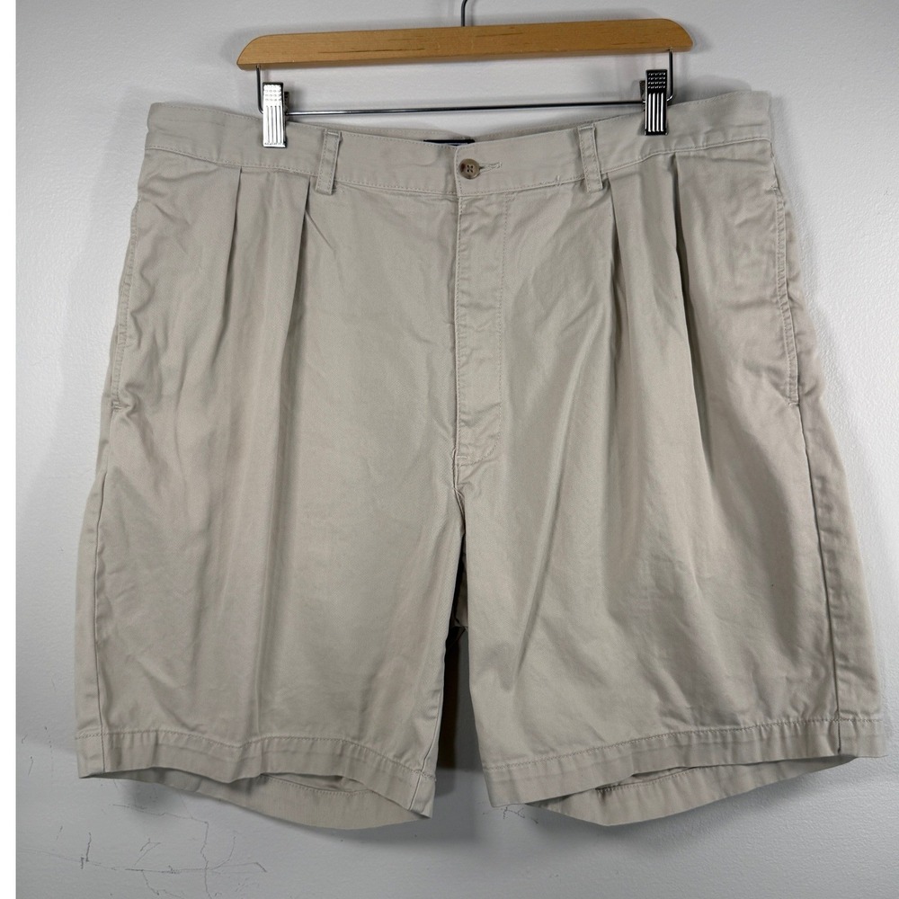 Polo Ralph Lauren Tyler Short Mens 40 Khaki Tan Pleated Cotton Chino Shorts 5907